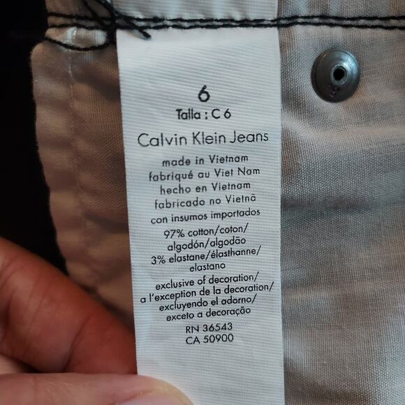 NEW Calvin Klein Black Power Stretch Skinny Crop Pants Size 6 - Picture 10 of 10